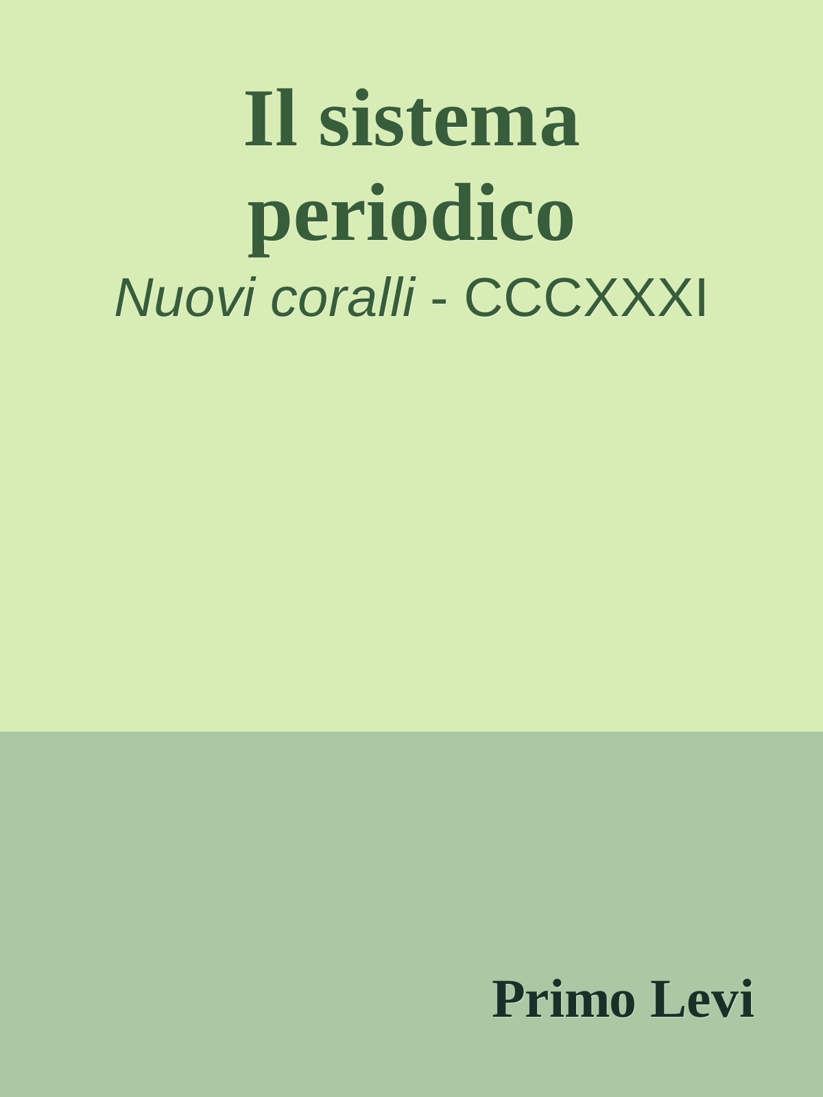 Il sistema periodico