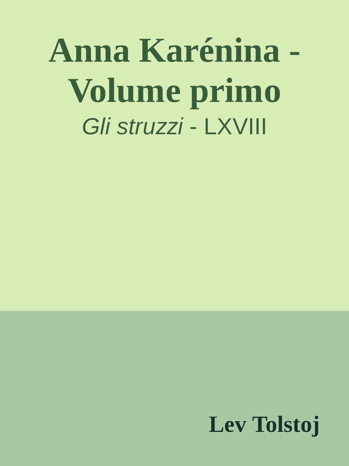 Anna Karénina - Volume primo