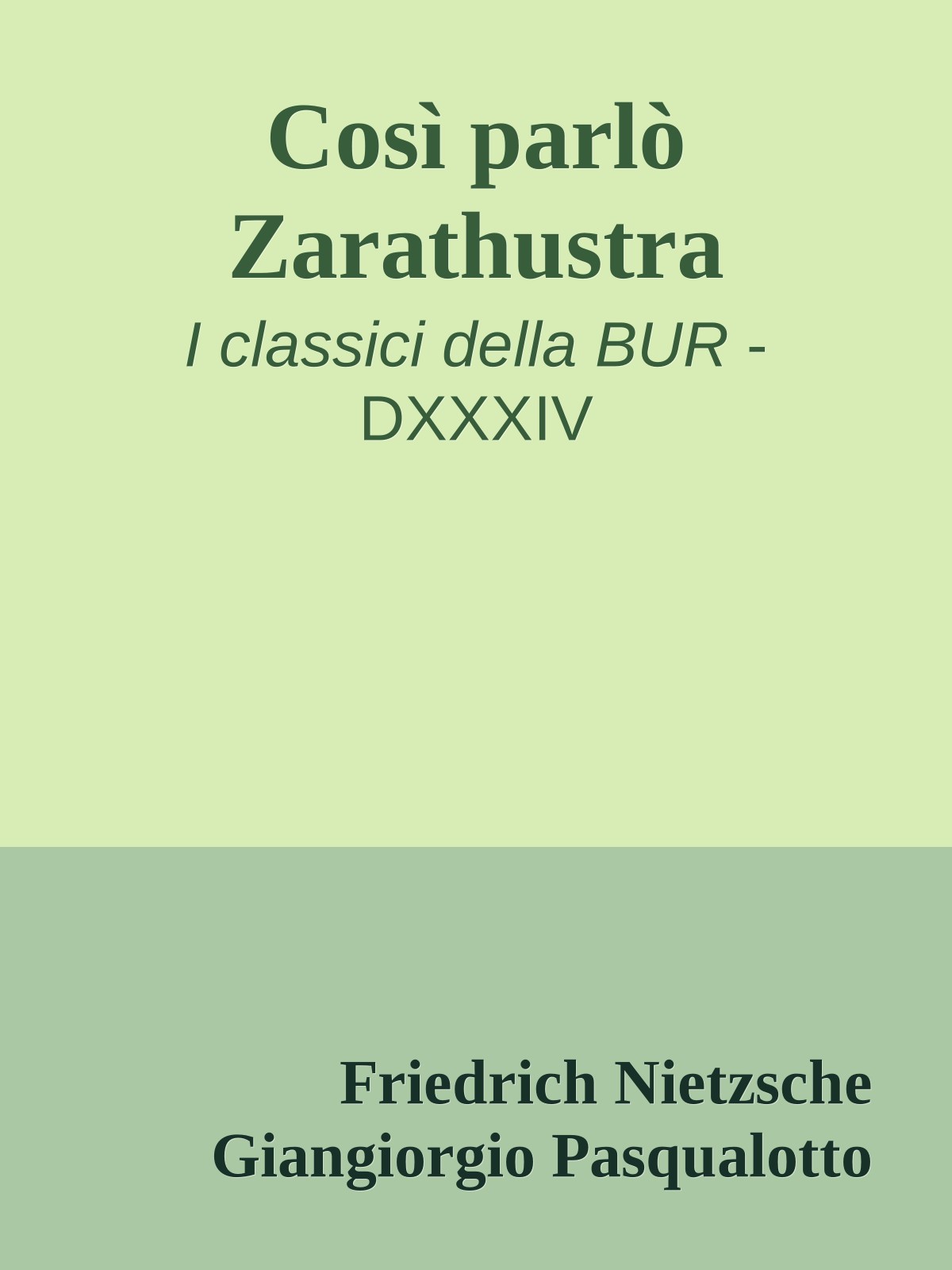 Così parlò Zarathustra