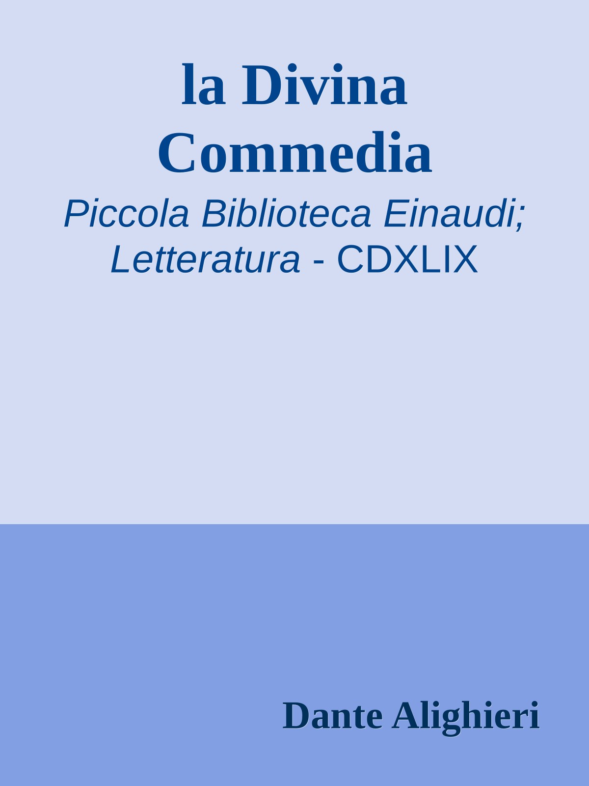 la Divina Commedia